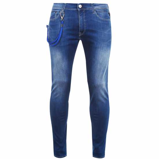 Replay Titanium Stretch Slim Fit Jeans Средно синьо 009 