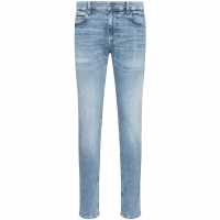 Hugo Boss Стеснени Дънки Boss Delaware Slim Jeans Пас Син 455 