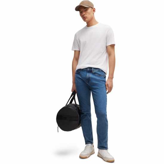 Hugo Boss Стеснени Дънки Boss Delaware Slim Jeans Средно синьо 428 