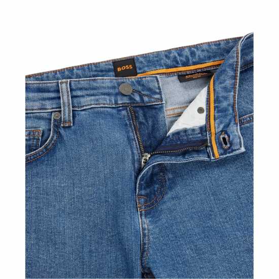 Hugo Boss Стеснени Дънки Boss Delaware Slim Jeans Средно синьо 428 