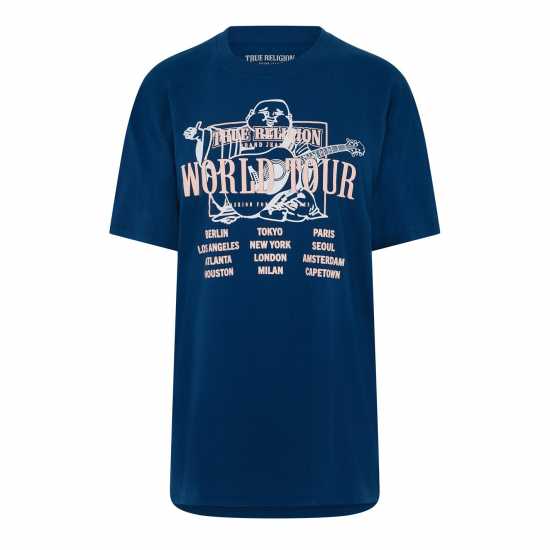 True Religion World Tour Boyfrien T-Shirt Посейдон 