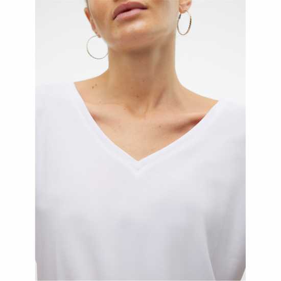 Vero Moda Filli Ss V-Neck Ld00 Bright White 