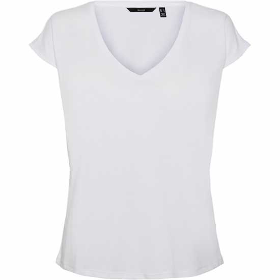 Vero Moda Filli Ss V-Neck Ld00 Bright White 