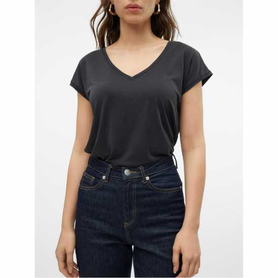 Vero Moda Filli Ss V-Neck Ld00 Black 