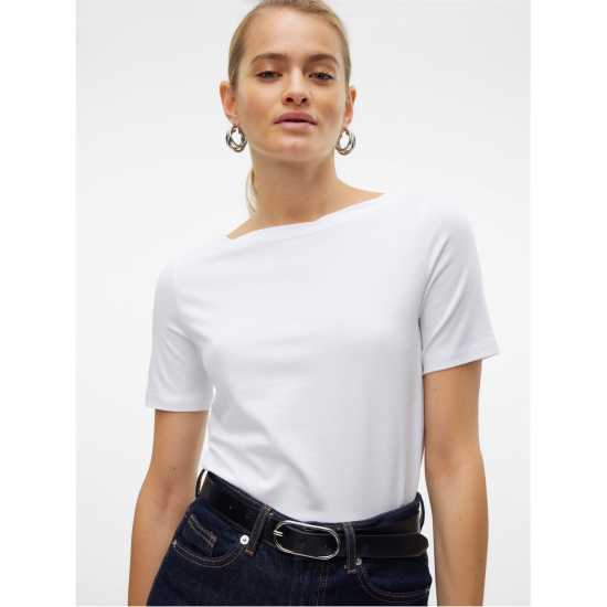 Vero Moda Modal Ss Top Ld00 Ярко бяло 