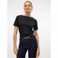 Vero Moda Modal Ss Top Ld00 Черно 