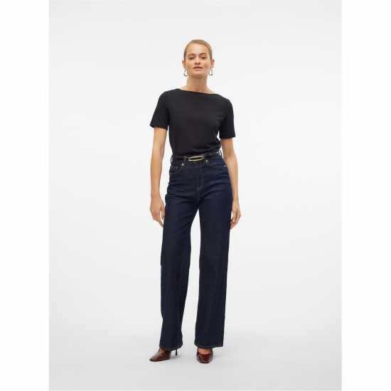 Vero Moda Modal Ss Top Ld00 Черно 