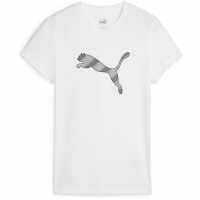 Puma Mass Merchants Tee T-Shirt Womens Puma White 