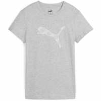 Puma Mass Merchants Tee T-Shirt Womens Светло сиво Хийт 