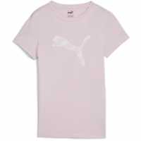 Puma Mass Merchants Tee T-Shirt Womens Grape Mist 