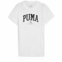 Puma Squad Graphic Tee T-Shirt Womens Пума Бяло 