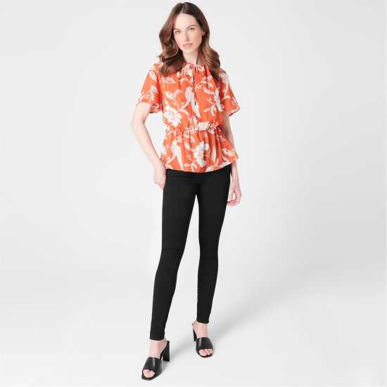 Biba Woodblock Georgette Top  