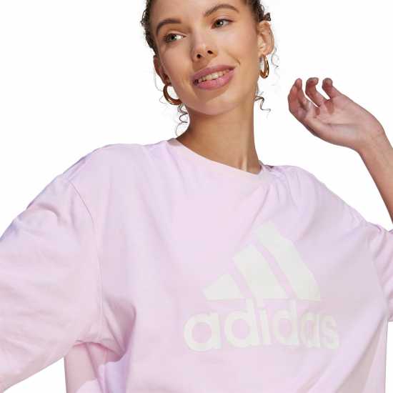 Adidas Qt T-Shirt Womens Clear Pink Дамски тениски и фланелки