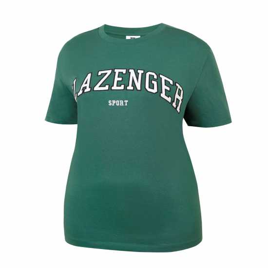 Slazenger Тениска С Лого Large Logo Tee Зелено Дамски тениски с яка