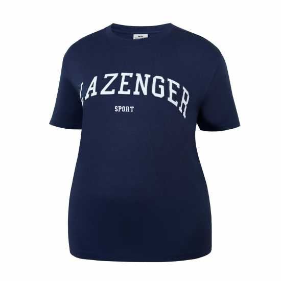 Slazenger Тениска С Лого Large Logo Tee Морска синьо Дамски тениски с яка