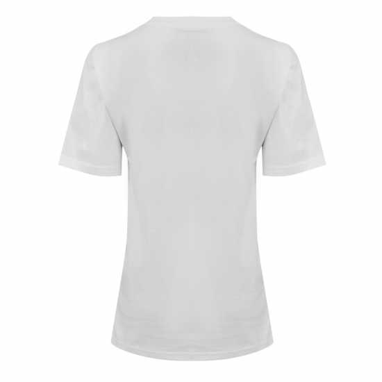 Umbro Boyfriend T-Shirt Womens Бяло / Бяло Дамски тениски с яка