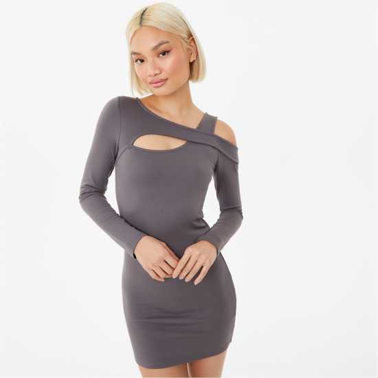 Jack Wills Long Sleeve Cutout Dress Ейфел Кърпа Дамски поли и рокли