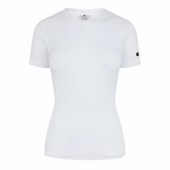 Champion Cml Crew T-Shirt Womens Бяло Дамски тениски с яка