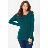 Горнище С Дълъг Ръкав Be You Crochet Trim Long Sleeve Top  Дамски пуловери и жилетки