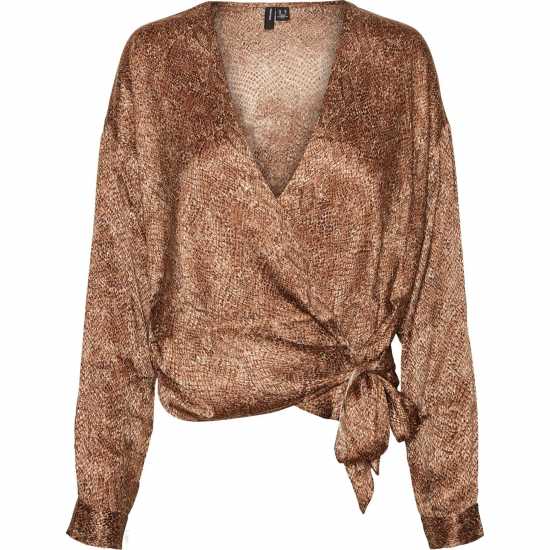 Vero Moda Vm Snakey Wrap Top Ld99 Сребриста Минк Vero Moda