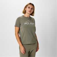 Jack Wills Forstal Boyfriend Logo T-Shirt Светло кахи 