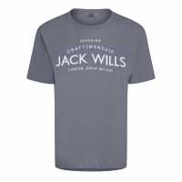 Jack Wills Forstal Boyfriend Logo T-Shirt Съмръчно синьо 