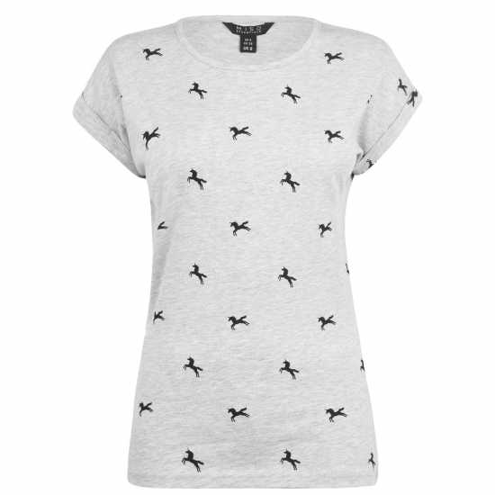 Miso Тениска Printed Boyfriend T Shirt  Дамски тениски с яка