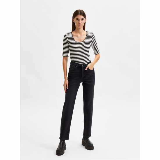 Selected Femme Marie Jeans Черно 