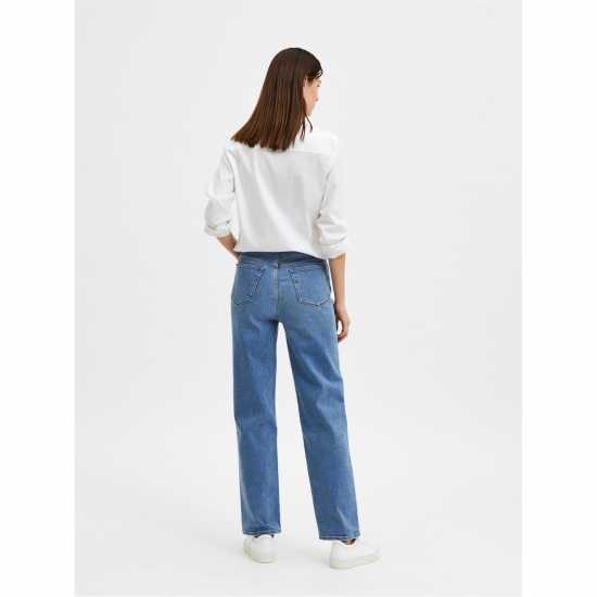 Selected Femme Marie Jeans Средно синьо 