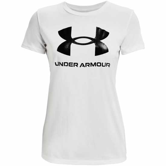 Under Armour Ua Sportstyle Graphic Short Sleeve Бяло/Черно Дамски тениски и фланелки