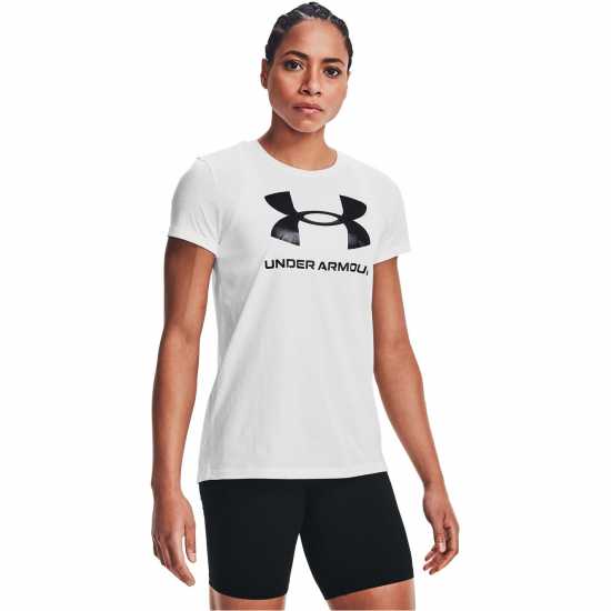 Under Armour Ua Sportstyle Graphic Short Sleeve Бяло/Черно Дамски тениски и фланелки