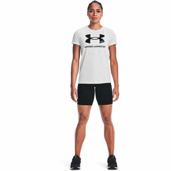 Under Armour Ua Sportstyle Graphic Short Sleeve Бяло/Черно Дамски тениски и фланелки