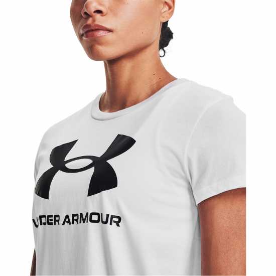 Under Armour Ua Sportstyle Graphic Short Sleeve Бяло/Черно Дамски тениски и фланелки