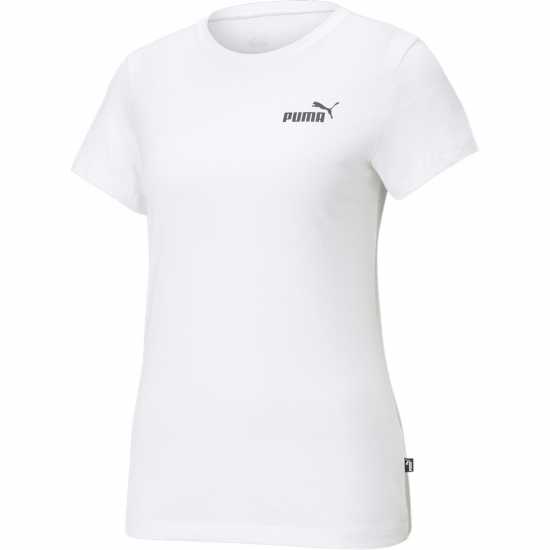 Puma Тениска С Лого Ess Small Logo Tee Бяло Дамски тениски и фланелки