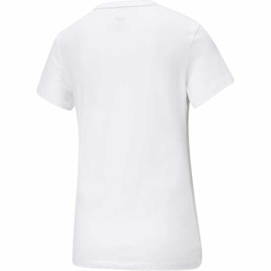 Puma Тениска С Лого Ess Small Logo Tee Бяло Дамски тениски и фланелки