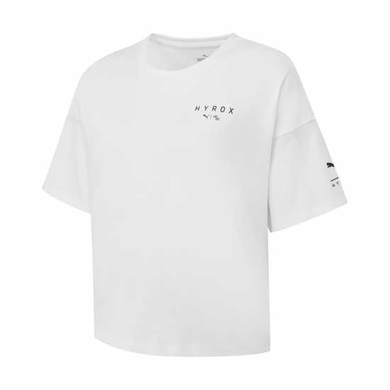 Puma X Hyrox World Cropped Tee Wns Crop Top Womens Puma White 