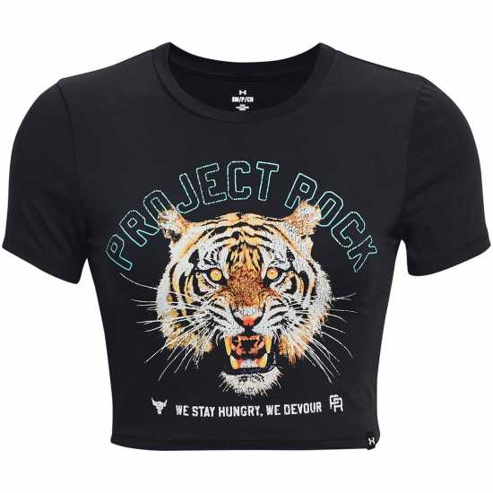 Under Armour Project Rock Stay Hungry Crop Short Sleeve  Дамски тениски и фланелки