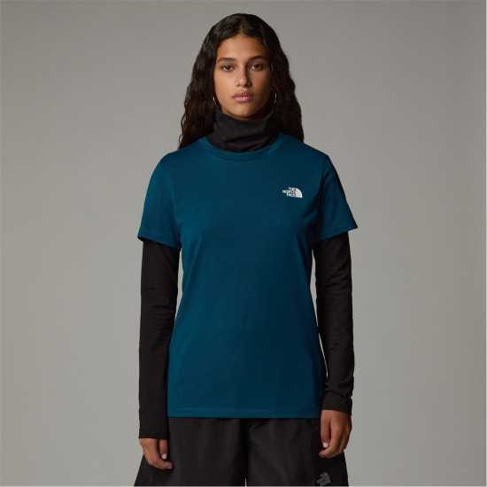 The North Face Simple Dome T-Shirt Полунощно петрол Дамски тениски с яка