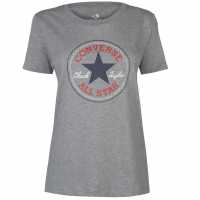 Converse Дамска Тениска Core Crew Neck T Shirt Ladies  