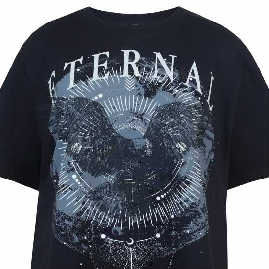 Firetrap Grunge Tee Ld43 Орел Дамски тениски с яка