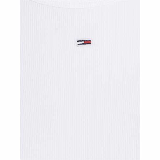 Tommy Jeans Tjw Slim Essential Rib Ss Бяло Дамски потници