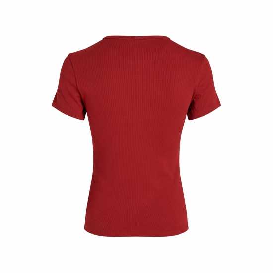 Tommy Jeans Rib Knit Short Sleeved T-Shirt  Дамски потници