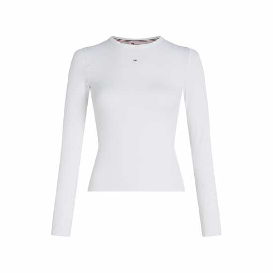 Tommy Jeans Long-Sleeved T-Shirt Бяло Дамски потници