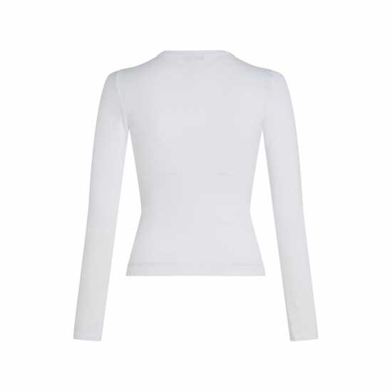 Tommy Jeans Long-Sleeved T-Shirt Бяло Дамски потници