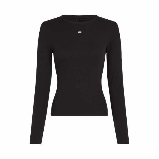 Tommy Jeans Long-Sleeved T-Shirt Черно Дамски потници