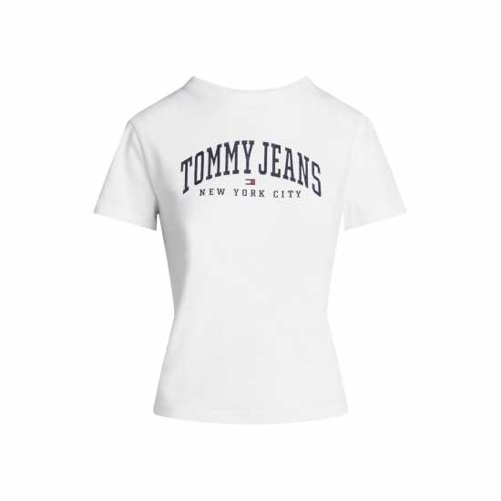 Tommy Jeans Varsity Style Short-Sleeved T-Shirt Бяло Дамски потници