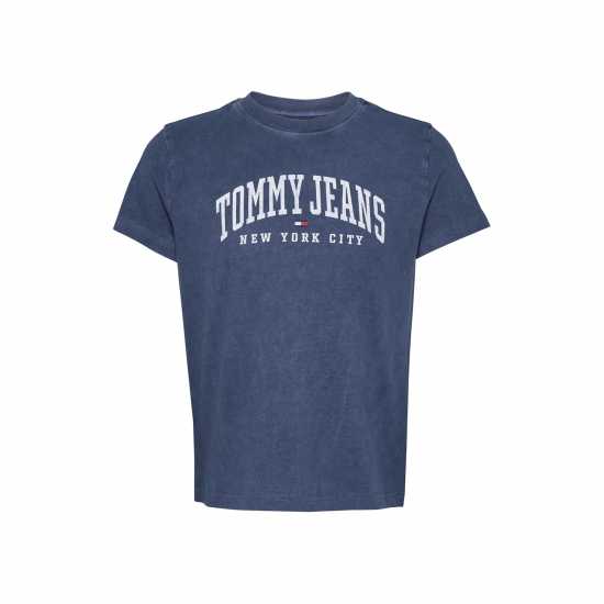 Tommy Jeans Varsity Style Short-Sleeved T-Shirt Тъмно морско синьо Дамски потници