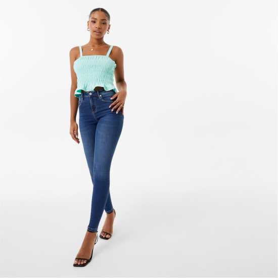 Jack Wills Shirred Cami Top  Дамски тениски с яка