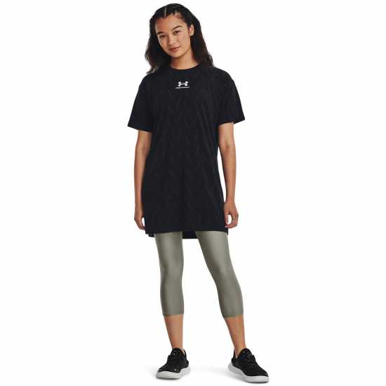 Under Armour Armour Ua W Extended Ss New T-Shirt Womens Черно Дамски тениски с яка