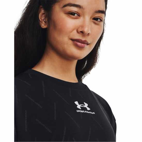 Under Armour Armour Ua W Extended Ss New T-Shirt Womens Черно Дамски тениски с яка